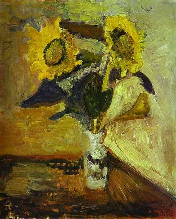 Henri Matisse - Vase of Sunflowers 1898